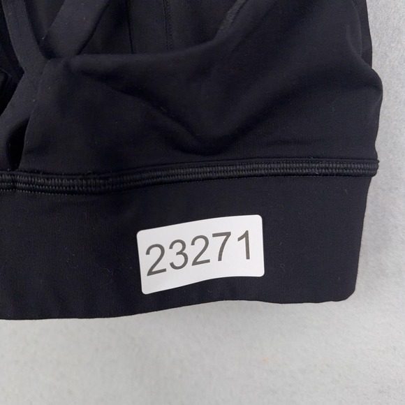 Lululemon Sports Bra Womens 4 Black Mesh Criss Cross Back Padded Breathe It In - Picture 15 of 15